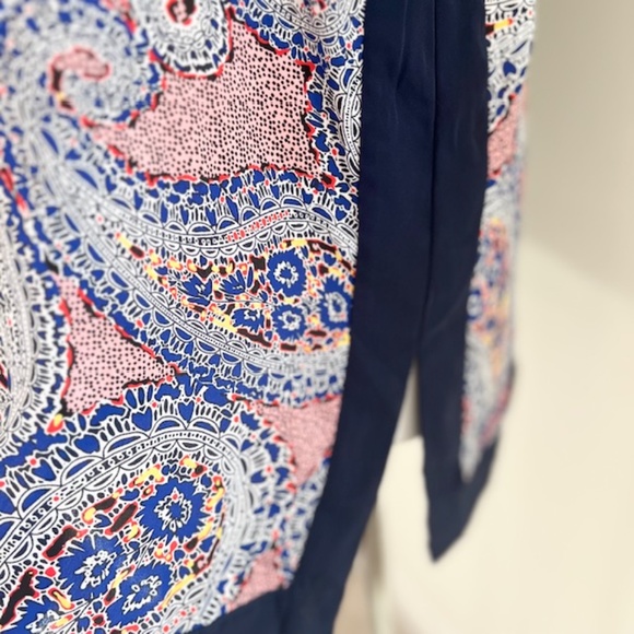 J.Crew Paisley Short Sleeve Colorful Beach Summer Vacation V-Neck Tunic XS - Picture 9 of 9